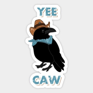 yee-caw - funny crow raven doodle Sticker